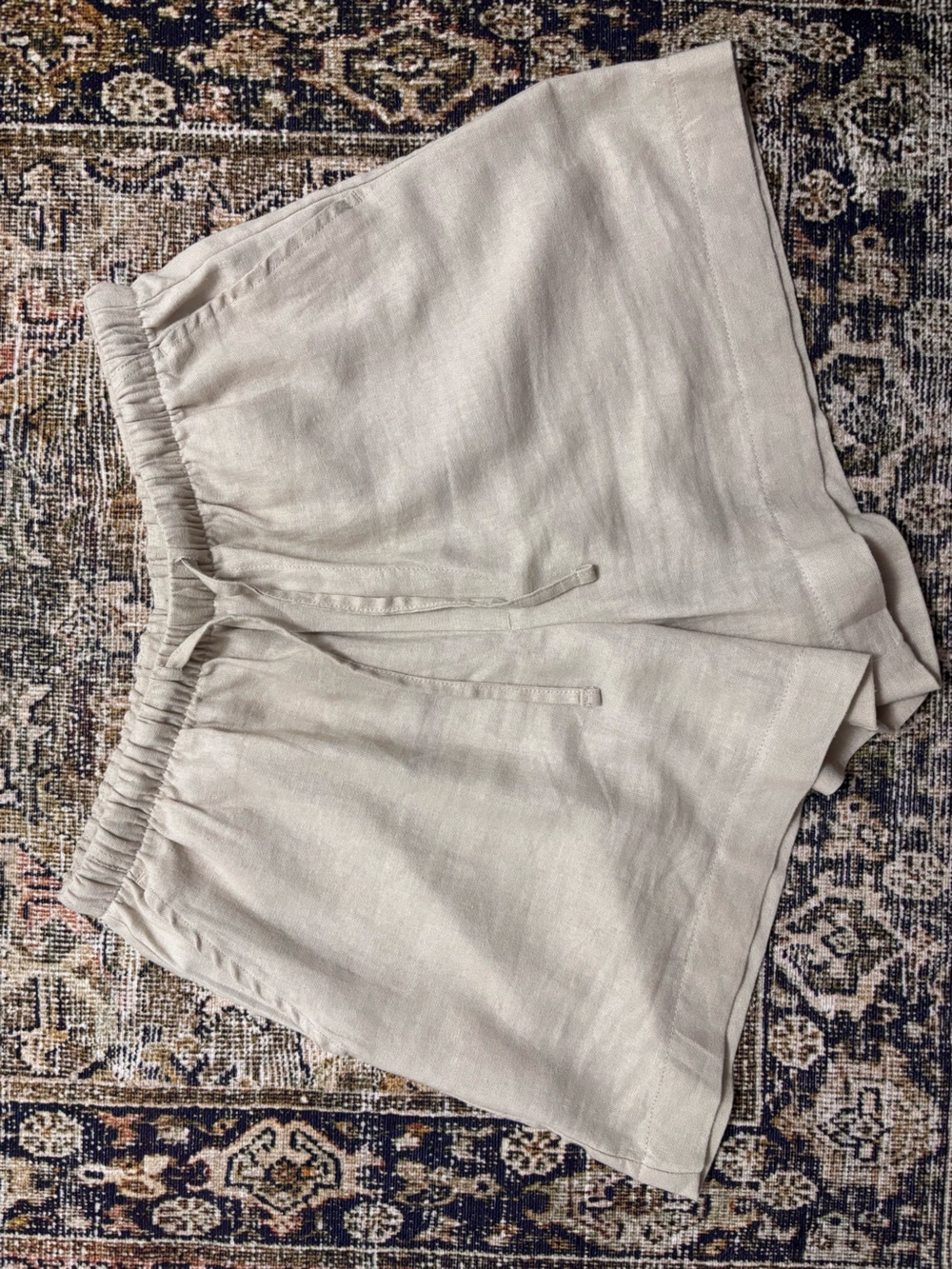 GAP Women's Drawstring Linen-Blend Shorts - Light Taupe Size XS